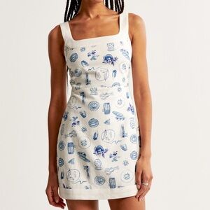 Abercrombie & Fitch Blue and White Mini Dress xxsp